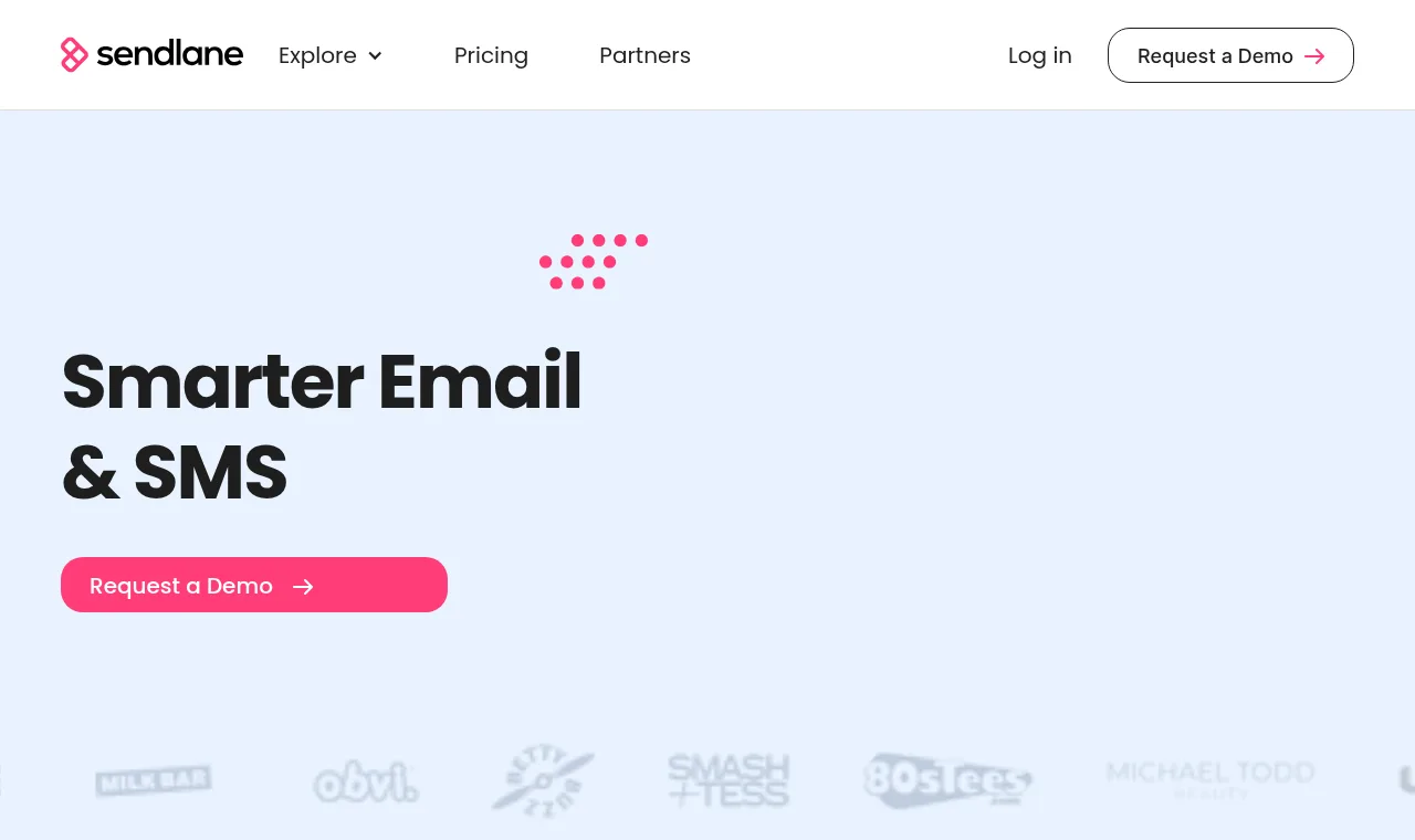Sendlane official homepage screenshot